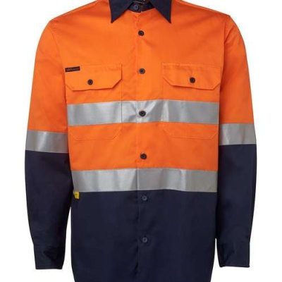 JB'S HIVIS LIGHTWEIGHT REFLECTIVE TAPED SHIRT O/N